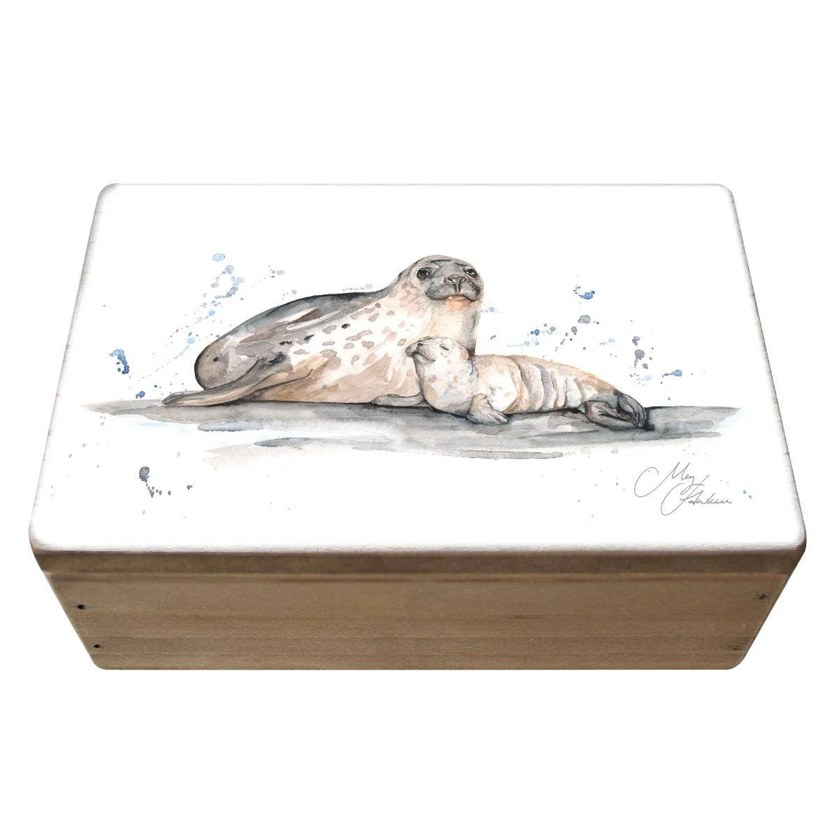 Meg Hawkins Seal Mother & Baby Box (15x10cm)