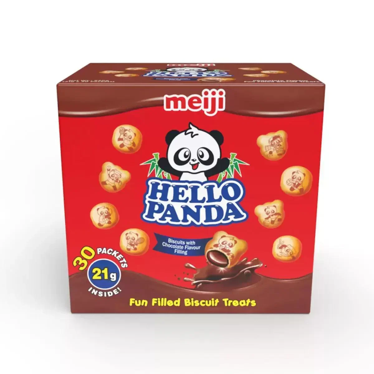 Meiji Hello Panda Chocolate Filled Biscuits (30x21g) - Image 2