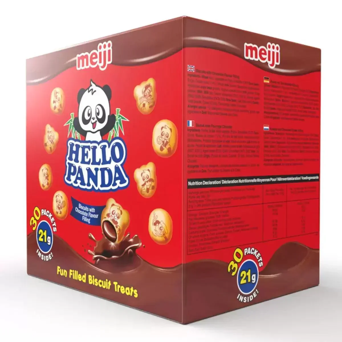 Meiji Hello Panda Chocolate Filled Biscuits (30x21g) - Image 3