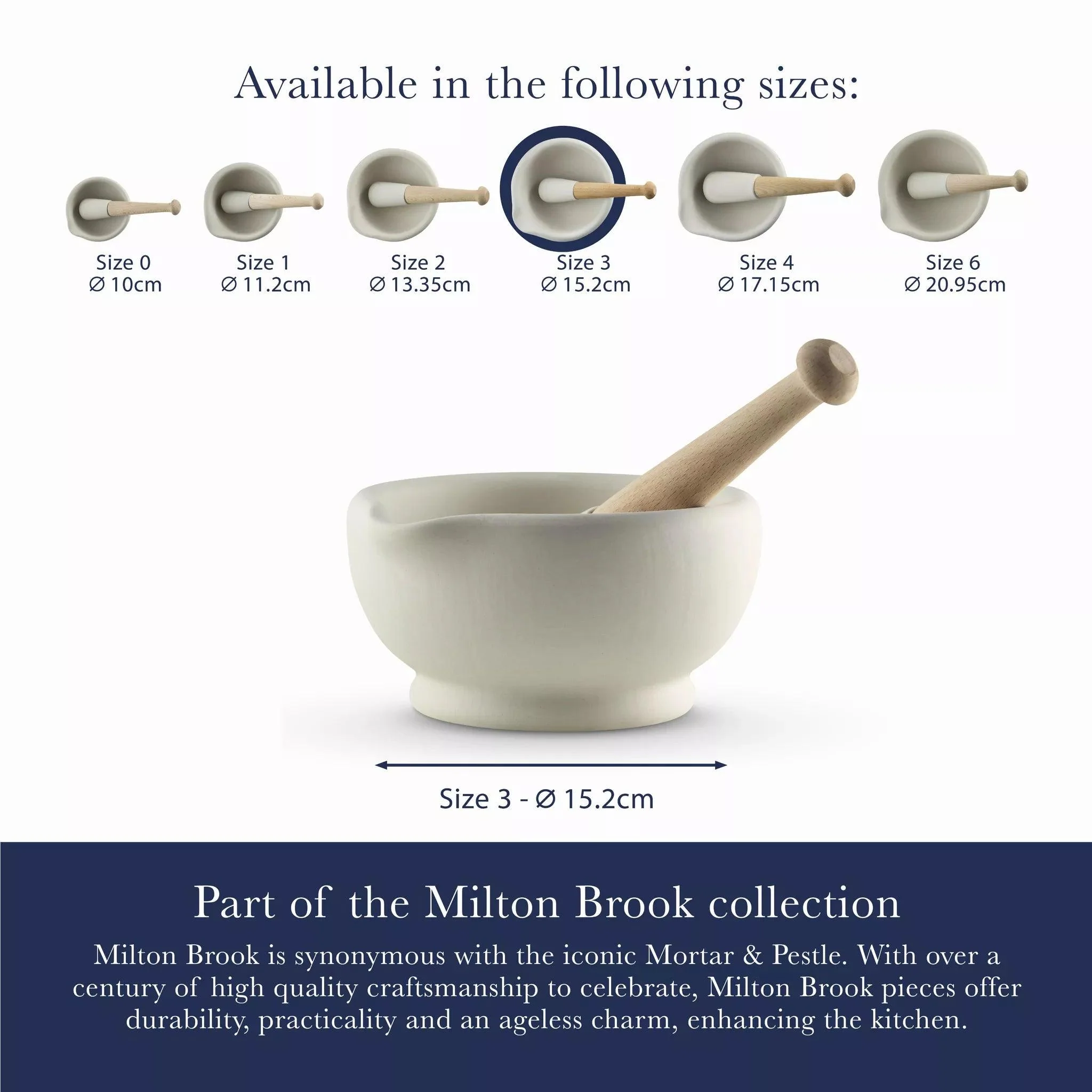 Milton Brook Mortar & Pestle Size 3 (426ml) - Image 8