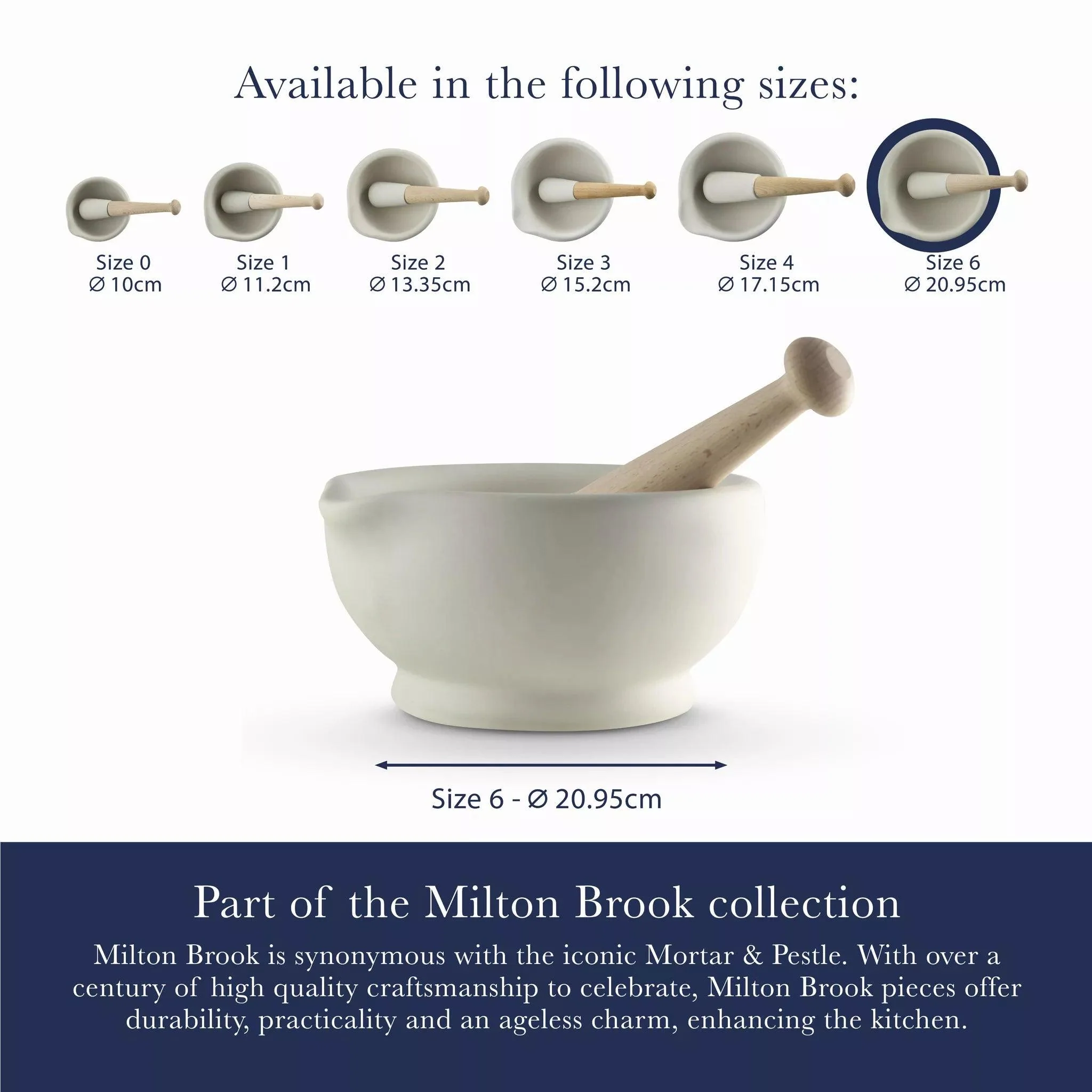 Milton Brook Mortar & Pestle Size 5 (946ml) - Image 8