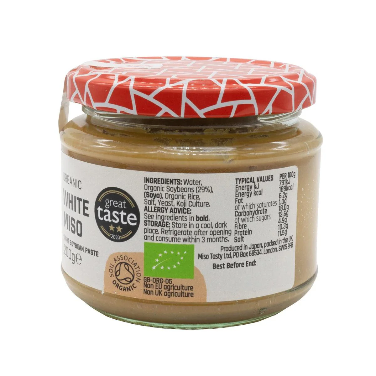 Miso Tasty Organic Shiro White Miso Cooking Paste (200g) - Image 3