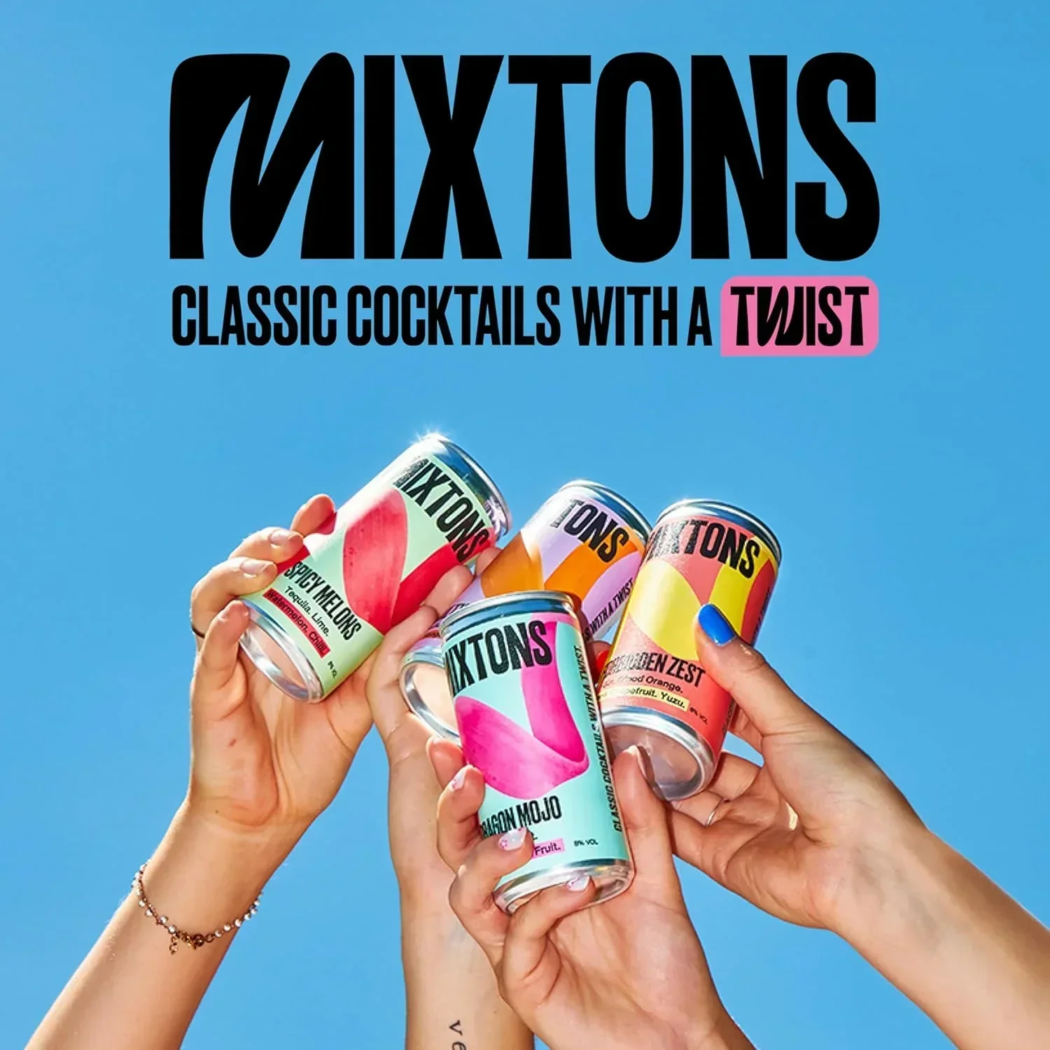 Mixtons Ready-to-Drink Gin Cocktails 8% ABV (12x200ml Cans)- Blood Orange, Pink Grapefruit & Yuzu - Image 6