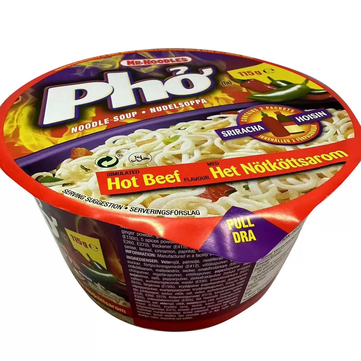 Mr Noodles Pho Hot Beef Noodle Soup (12x115g) - Image 3