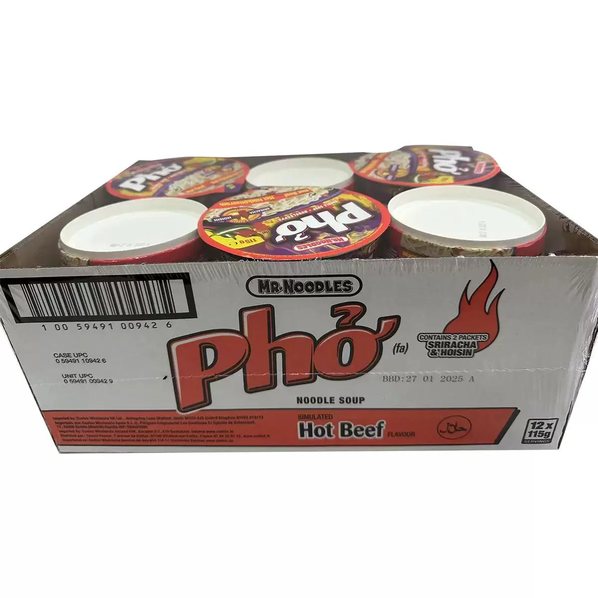 Mr Noodles Pho Hot Beef Noodle Soup (12x115g) - Image 4