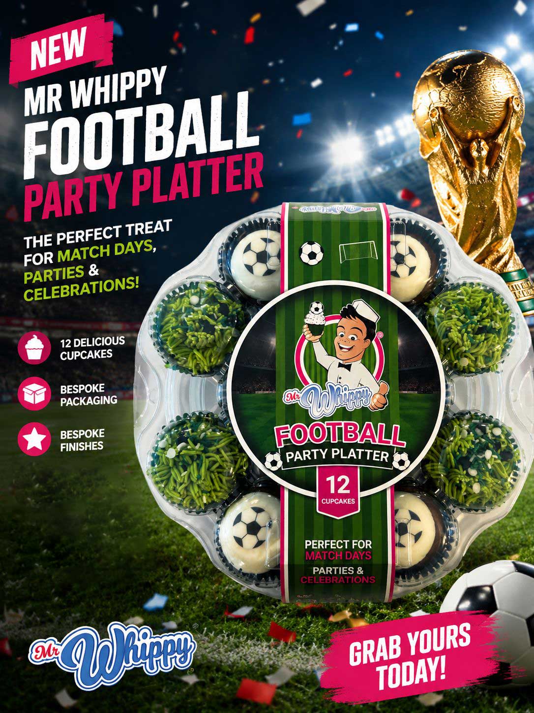 Mr Whippy Football Party Platter