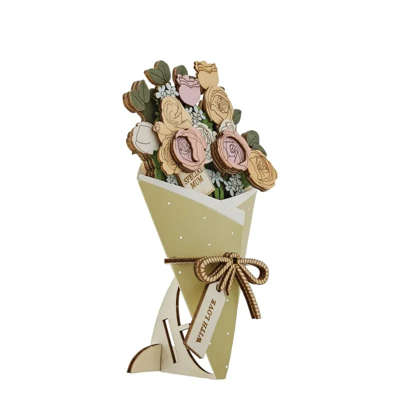 Mum 3D Flower Figurine Card (10cm) - Image 4