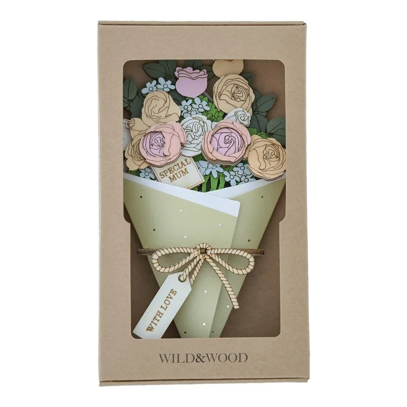Mum 3D Flower Figurine Card (10cm) - Image 7