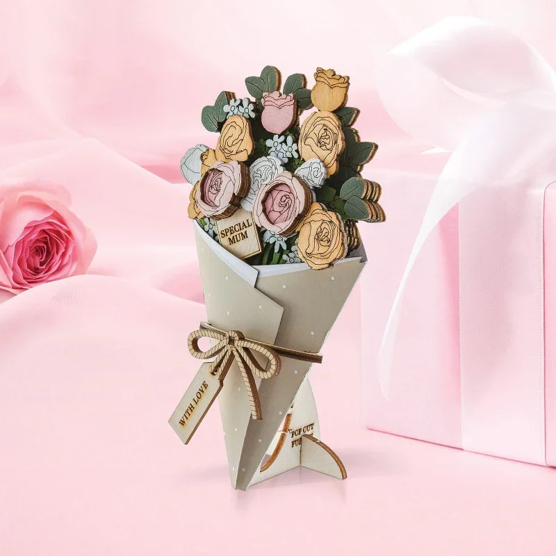 Mum 3D Flower Figurine Card (10cm) - Image 9