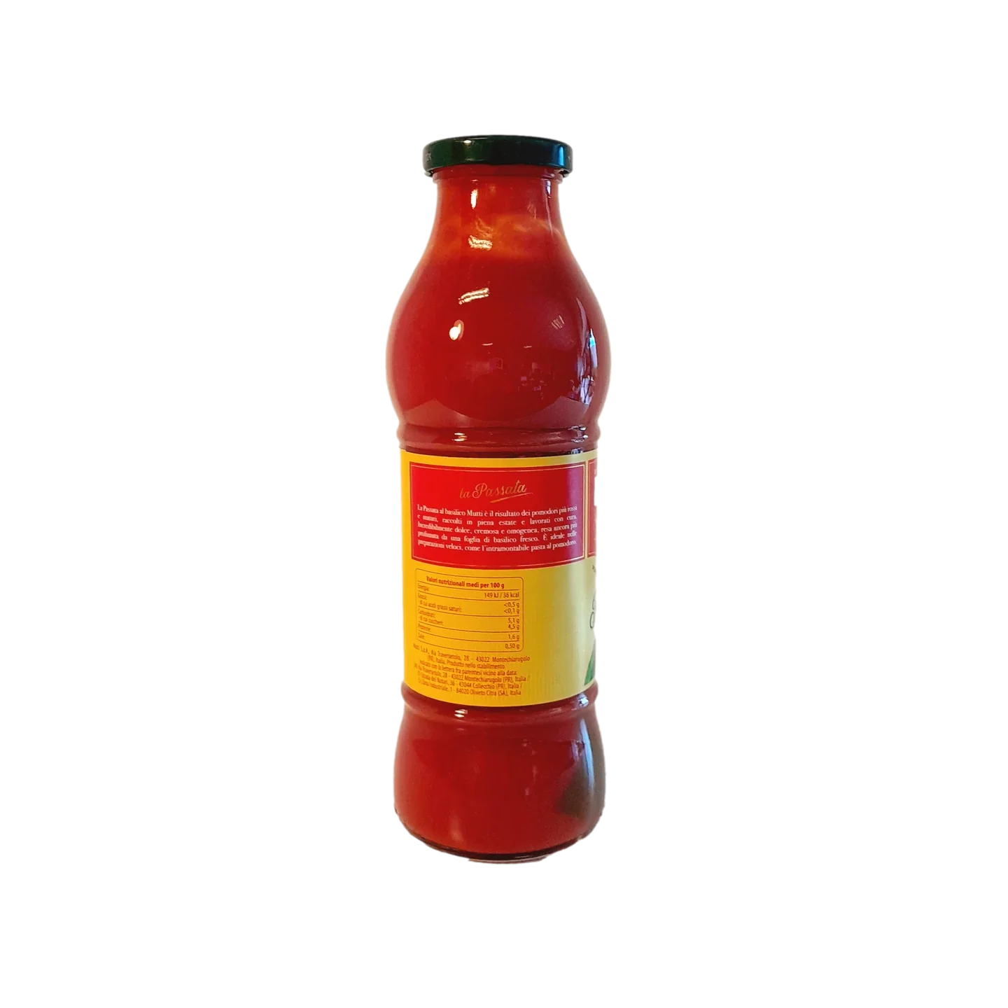 Mutti Passata Tomato Puree with Basil (700ml) - Image 3