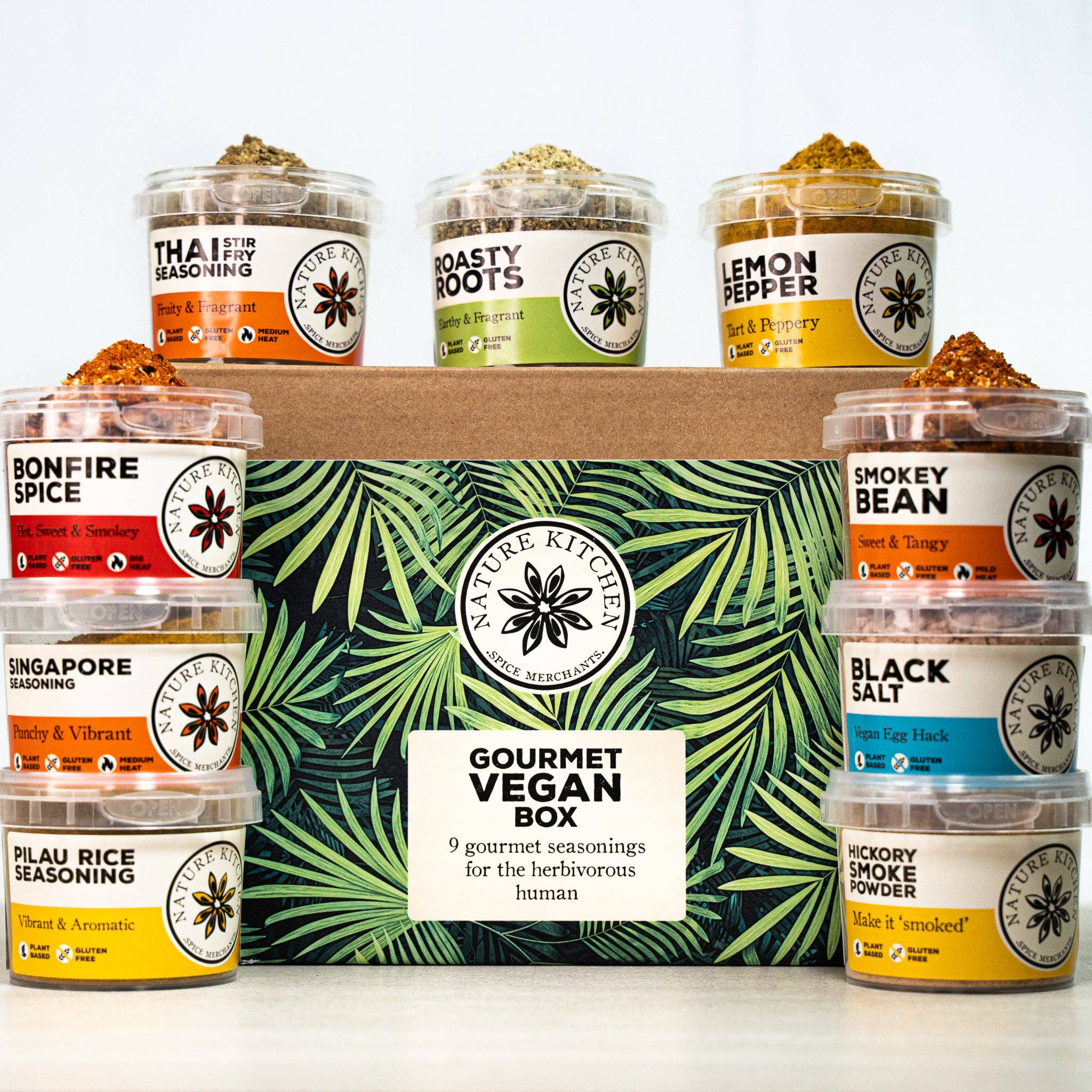 Nature Kitchen Gourmet Vegan Seasoning Selection Gift Box with 9 Spice Pots and Recipe Cards - Image 2