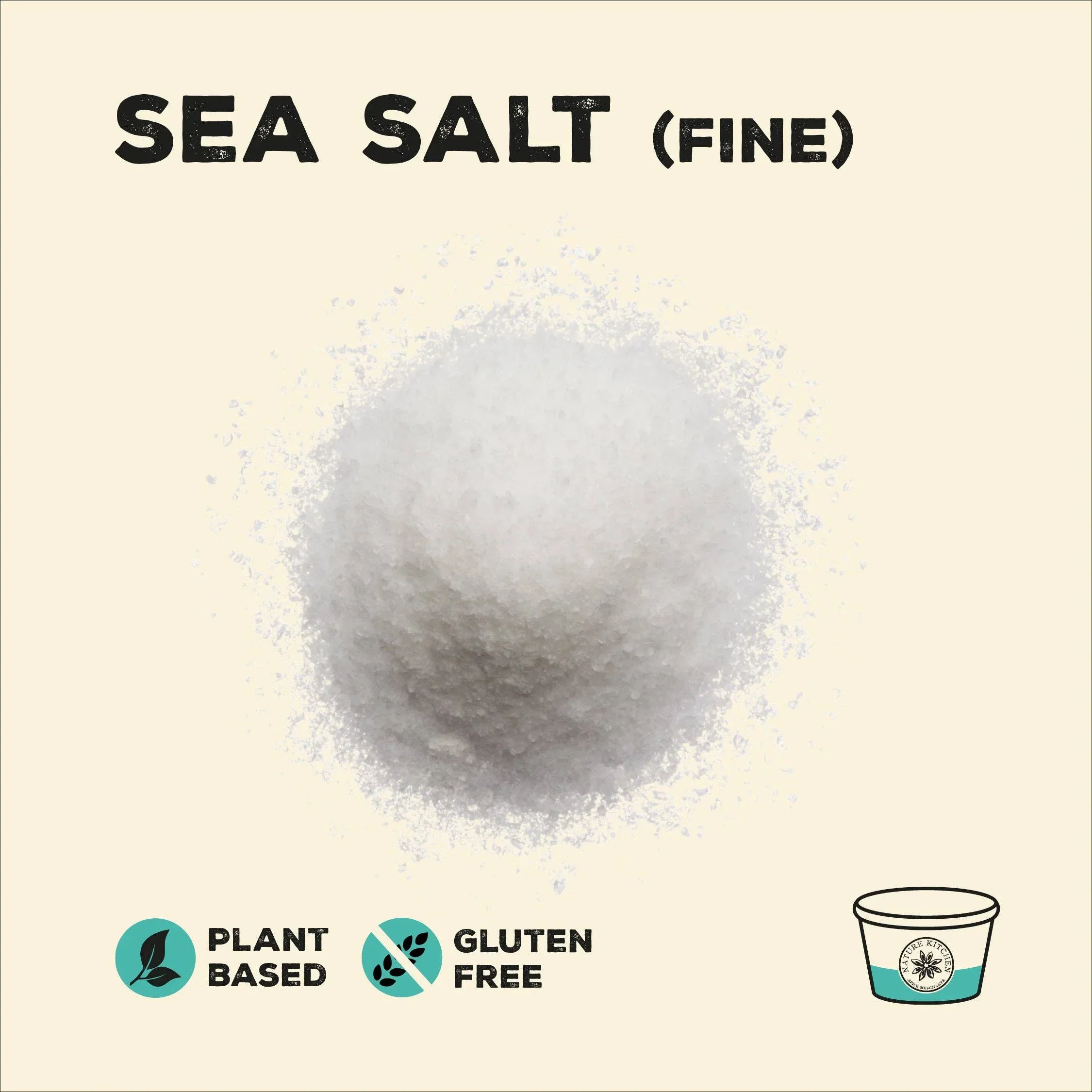 Nature Kitchen Fine Sea Salt (140g) - Image 2