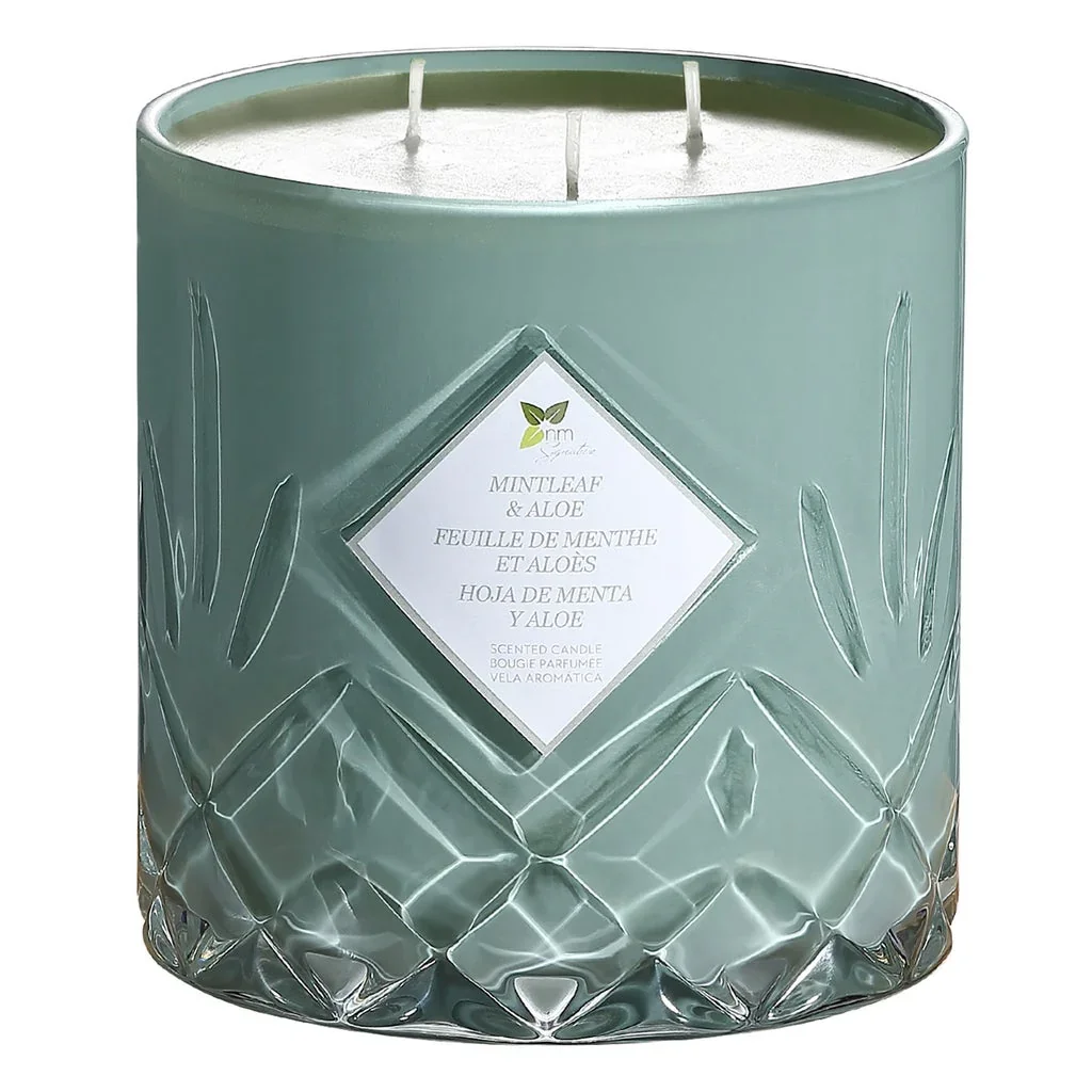 Nature's Mark Scented Wax 3 Wick Candles - Mint (1.58kg)