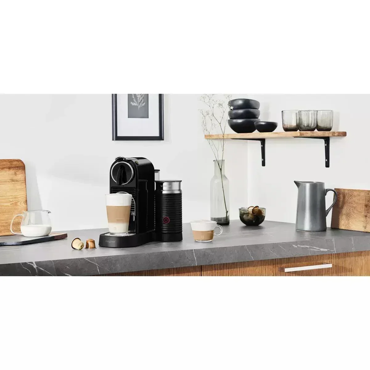 Nespresso by Magimix Citiz Capsule Coffee Machine & Aeroccino Milk Frother in Black - Image 4