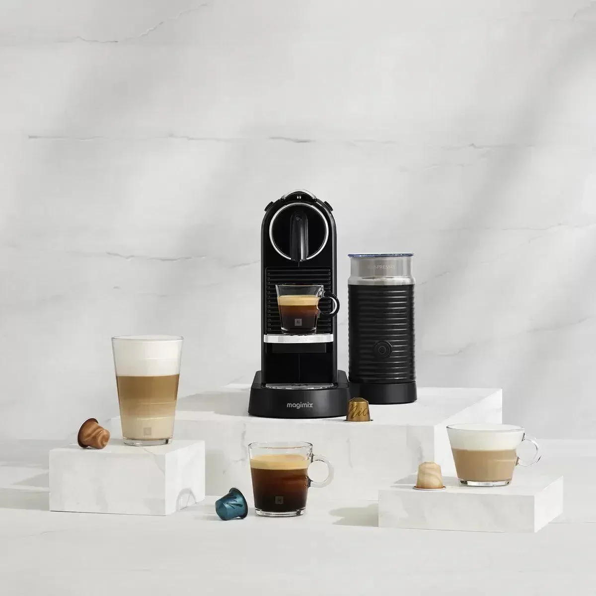 Nespresso by Magimix Citiz Capsule Coffee Machine & Aeroccino Milk Frother in Black - Image 5