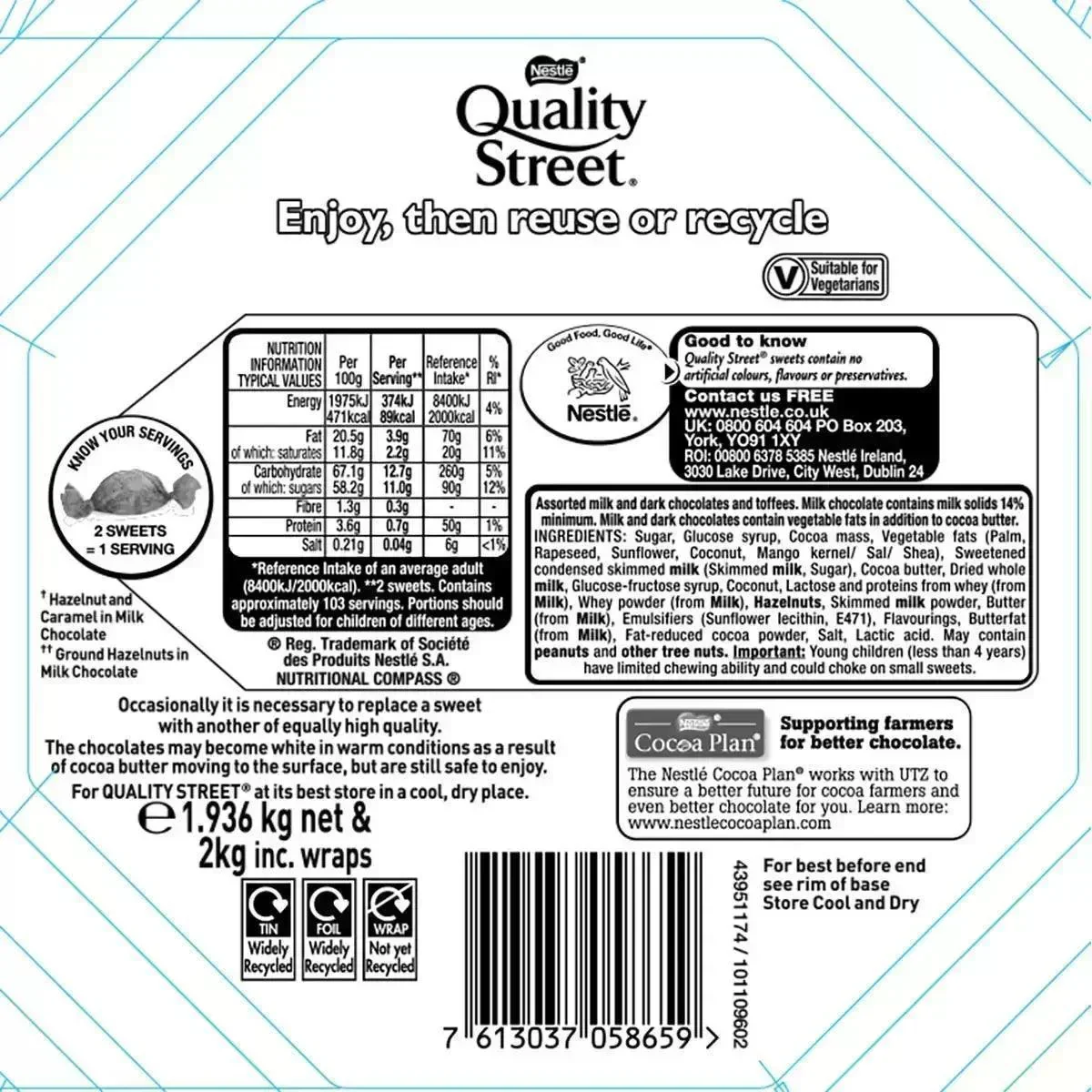 Nestle Quality Street Tin (1.93kg) - Image 3