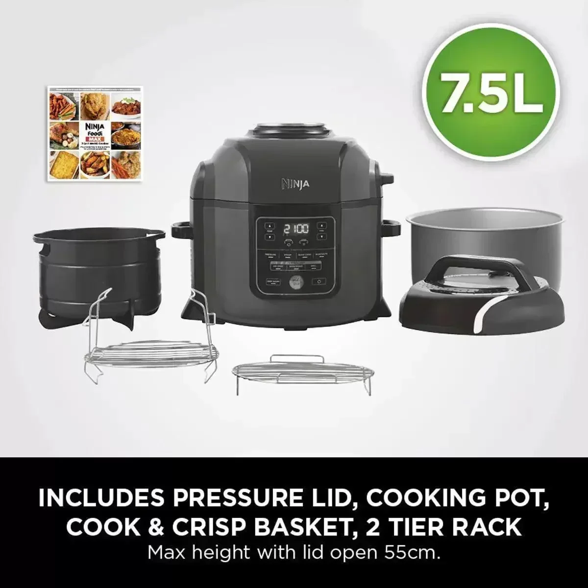 Ninja OP450UK Foodi MAX 7 in 1 Multi-Cooker (7.5L) - Image 2