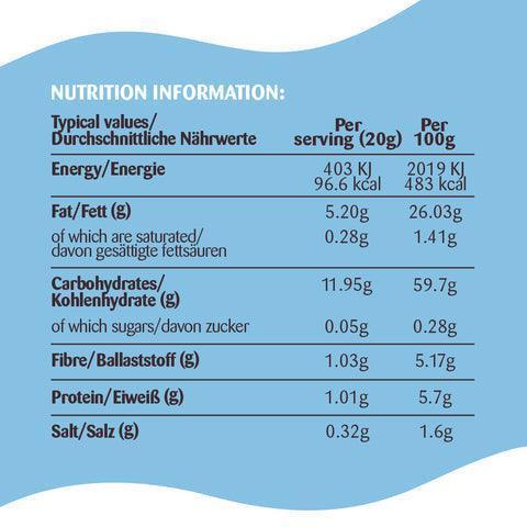 Nudie Snacks Sea Salt Cauliflower Crisps (20g) - Image 2