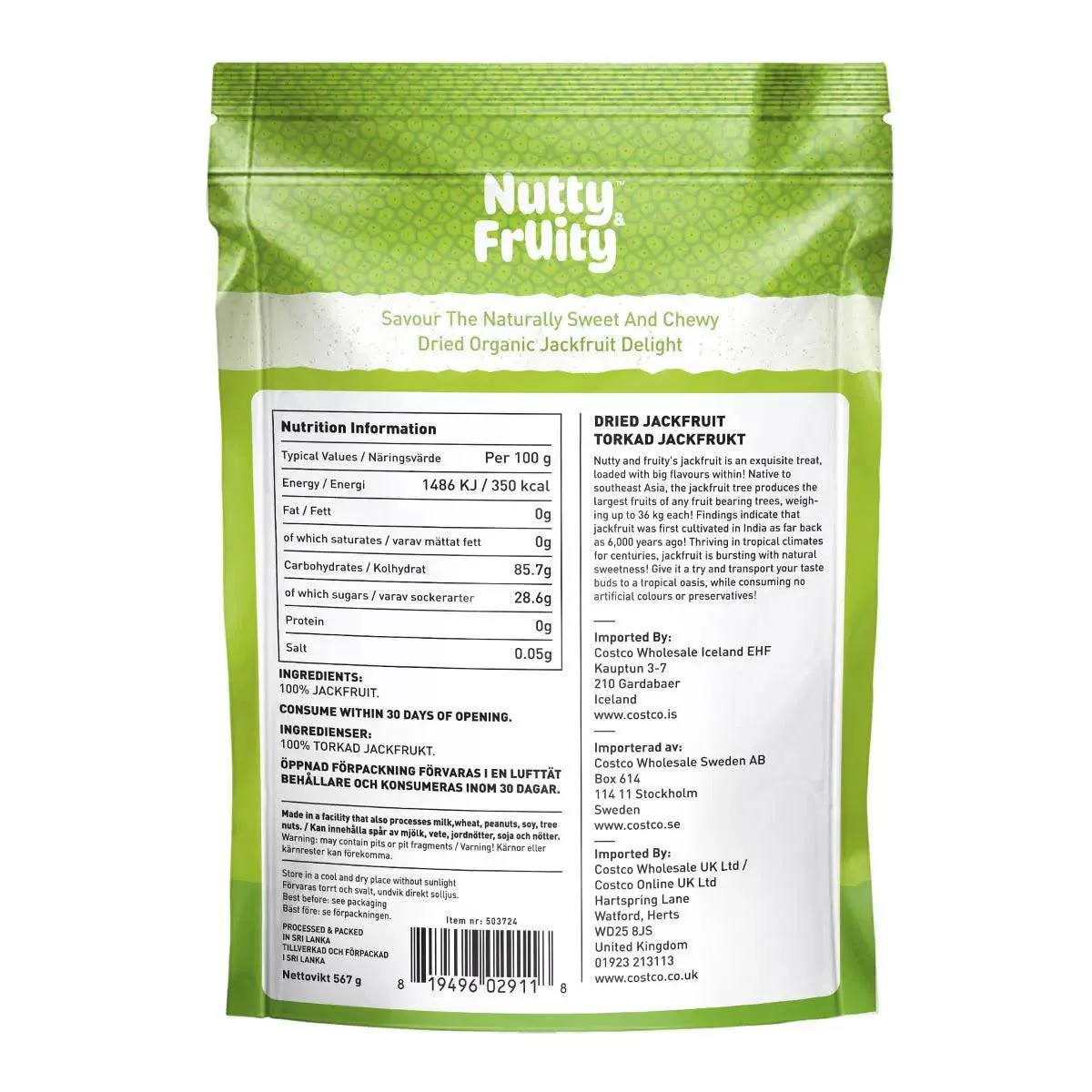Nutty and Fruity Dried Jackfruit (587g) - Image 2