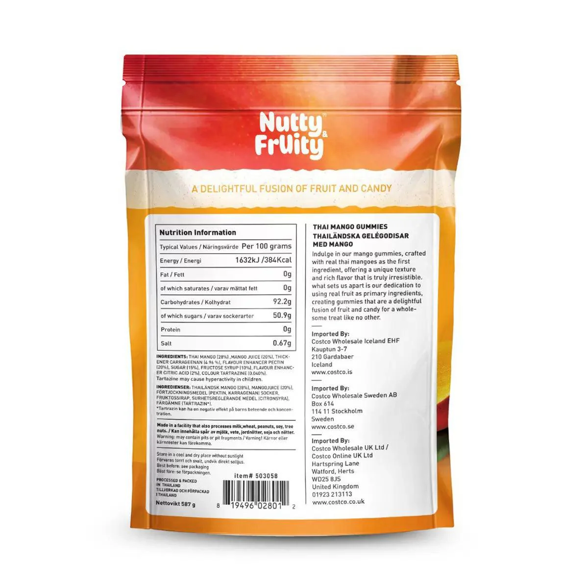 Nutty & Fruity Thai Mango Gummies (510g) - Image 2