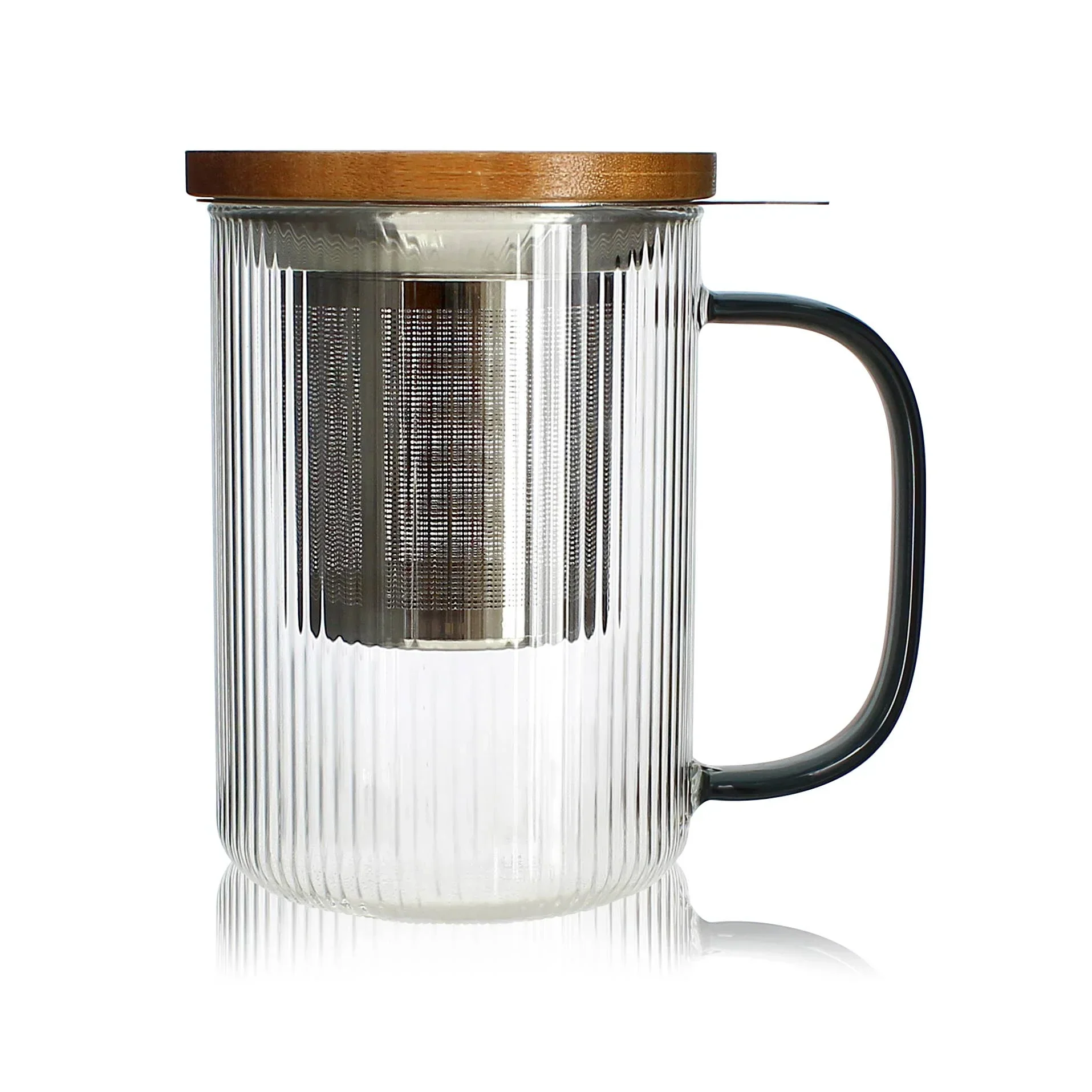 Ogo Living Karl Glass Teapot with graphite handle - (475ml)