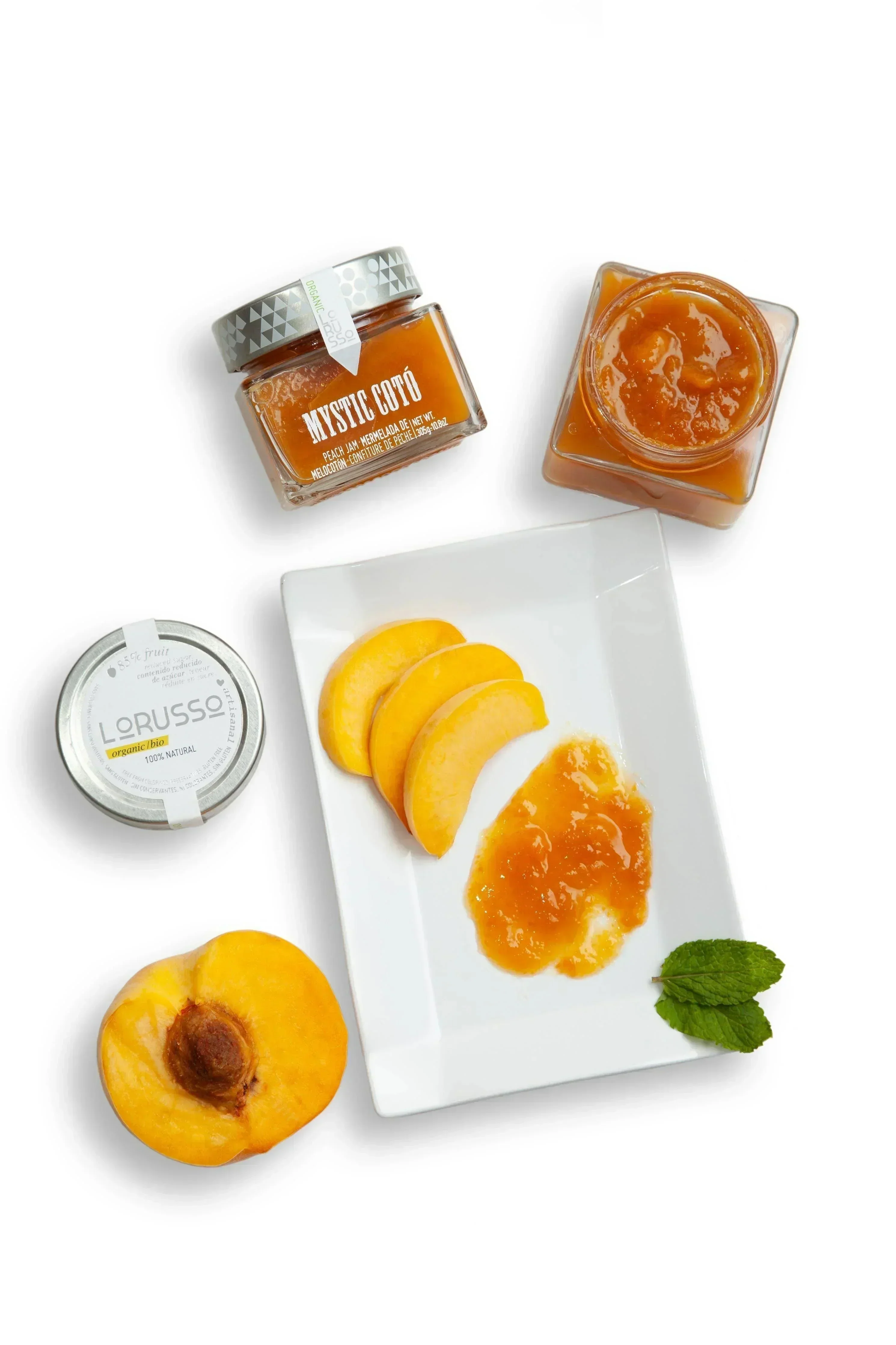 LoRUSSo Organic Artisanal Peach Jam (305g) - Image 7
