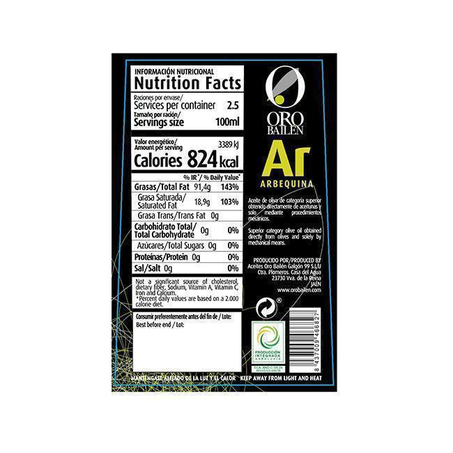 Oro Bailen Extra Virgin Olive Oil - Arbequina (250ml) - Image 4