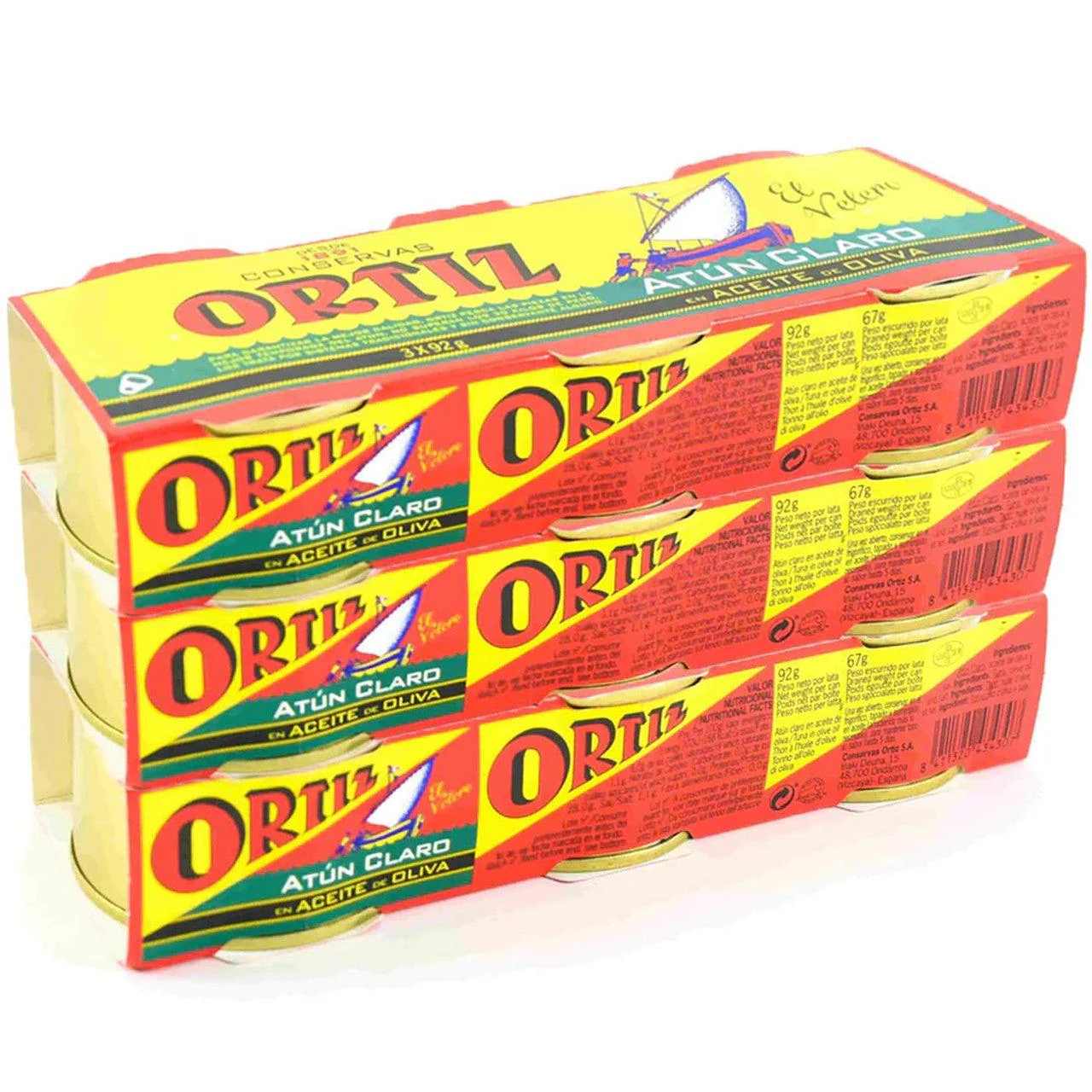 Ortiz Yellowfin Tuna Fillets in Olive Oil (9x92g)