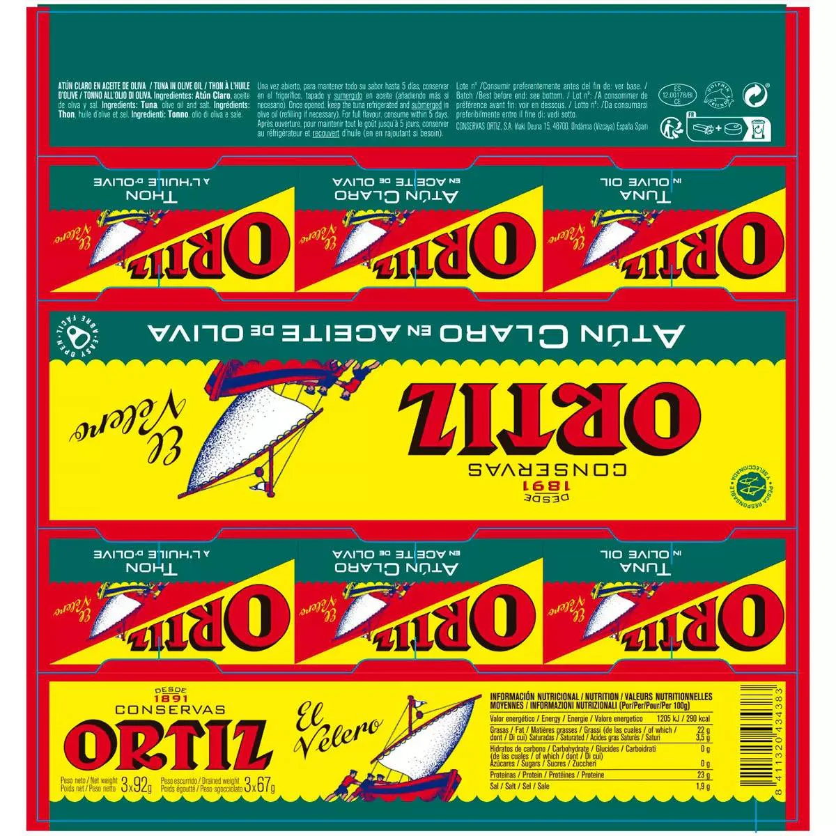 Ortiz Yellowfin Tuna Fillets in Olive Oil (9x92g) - Image 2