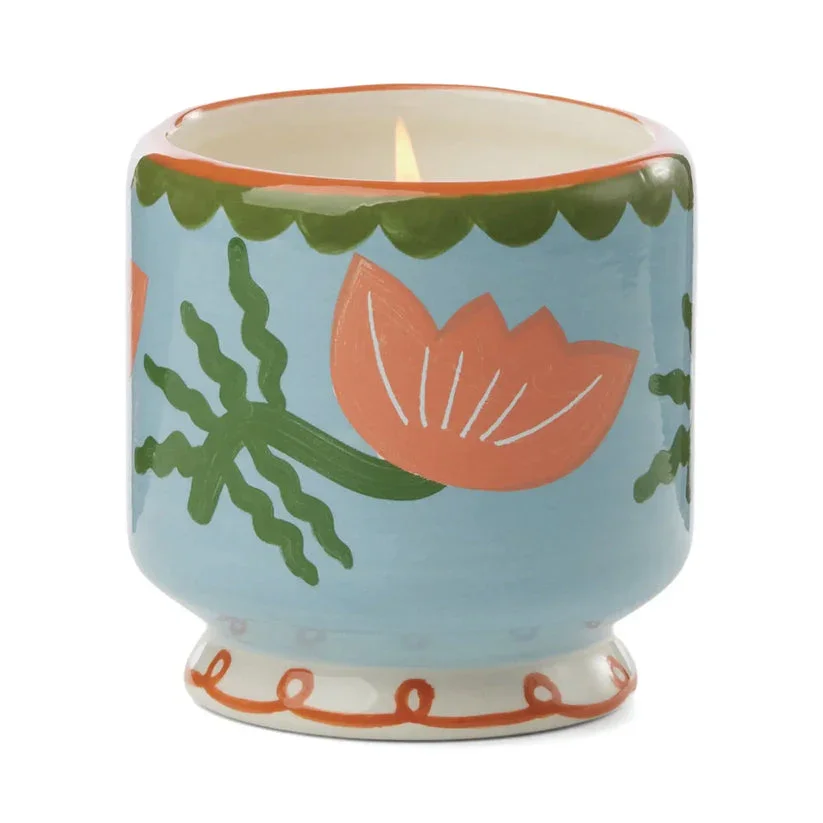 Paddywax A Dopo Cactus Flower Hand-Painted Ceramic Candle