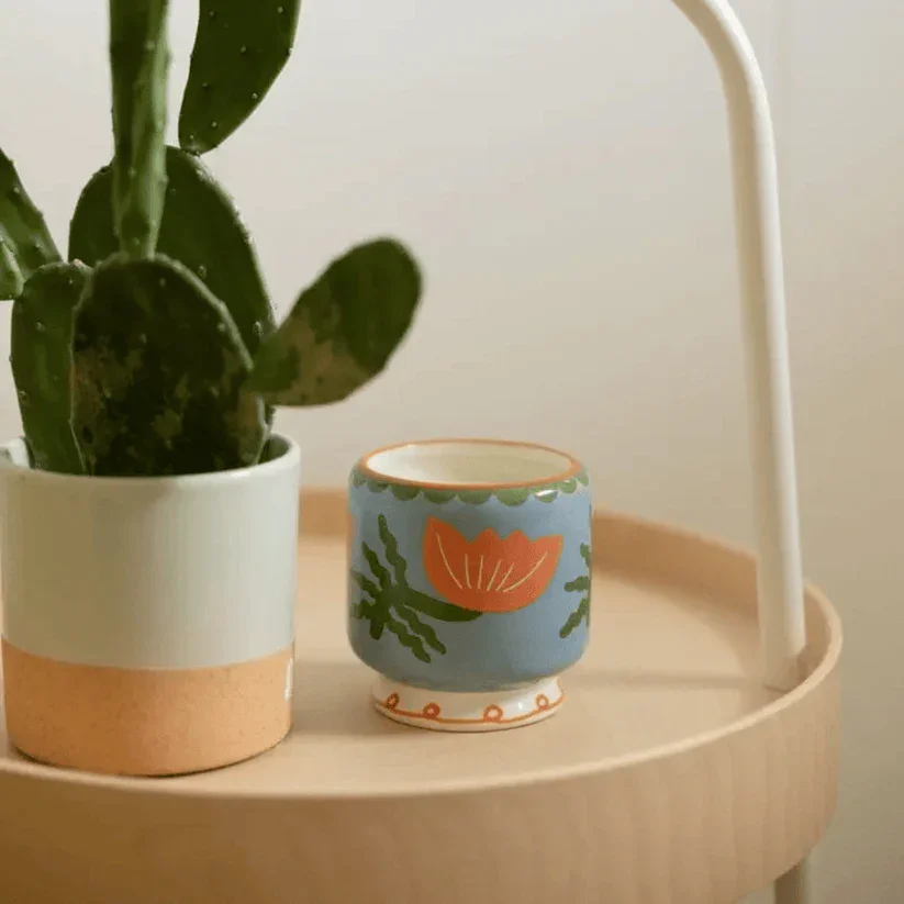 Paddywax A Dopo Cactus Flower Hand-Painted Ceramic Candle - Image 2
