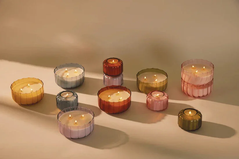 Paddywax Ripple Glass Candle - Golden Ember (340g) - Image 3