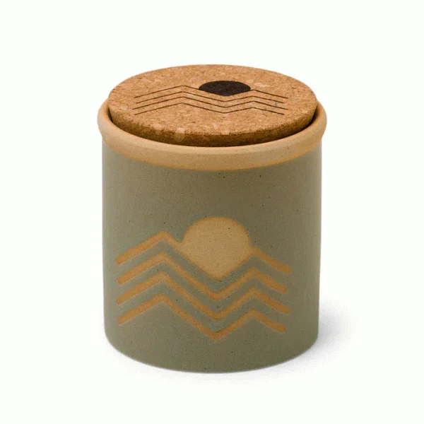 Paddywax Sage Green Dune Ceramic Candle - Eucalyptus Santal (226g)
