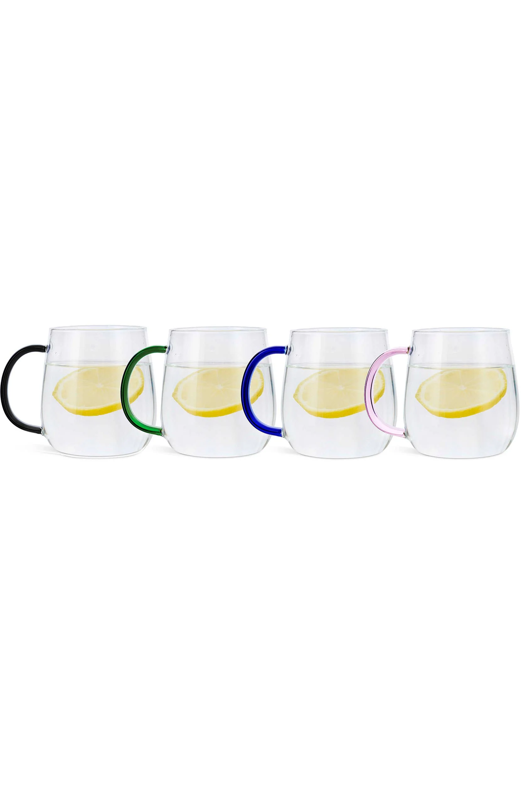 Uberstar Palette Mugs (Set of 4 Glass Mugs with Coloured Handles) - Image 2