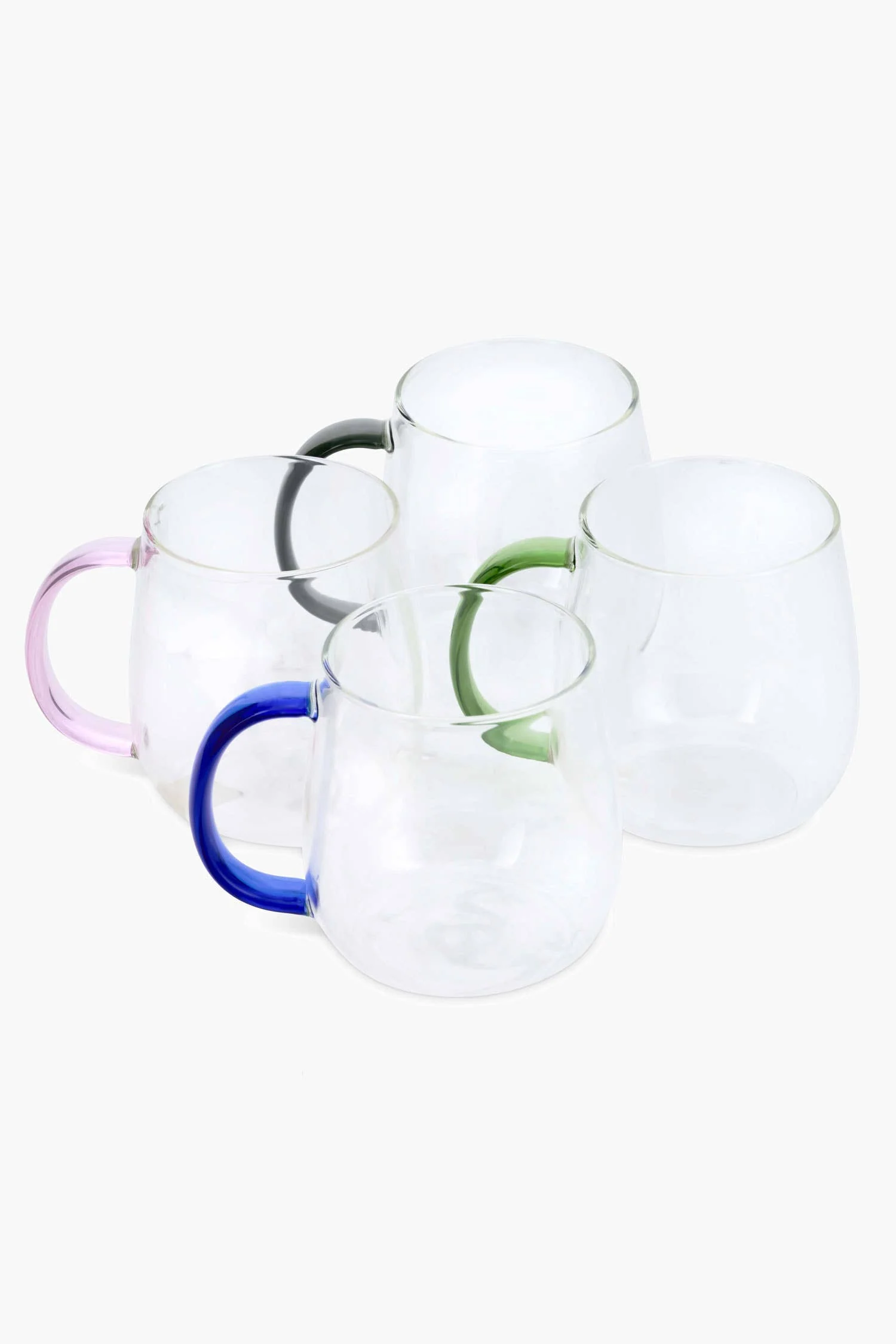 Uberstar Palette Mugs (Set of 4 Glass Mugs with Coloured Handles) - Image 3