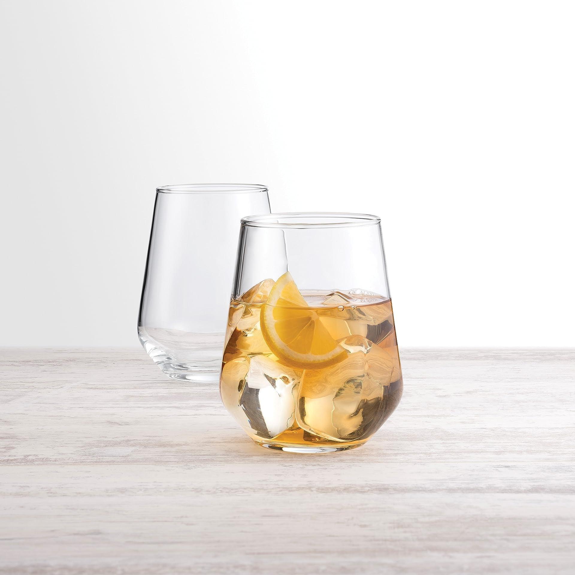 Allegra Stemless Wine Glass Water Tumbler - Set of 6 (425ml) - Image 2