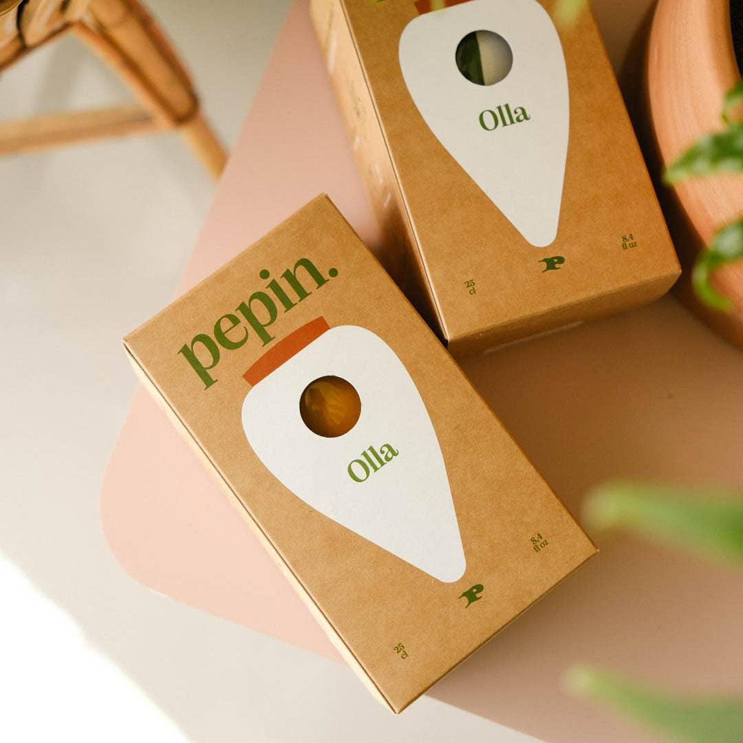 Pepin Olla - Green and ivory stripes - Image 3