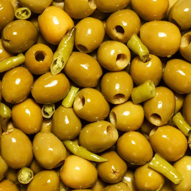 Perello Gordal Picante Pitted Green Olives Small Tin (150g) - Image 2