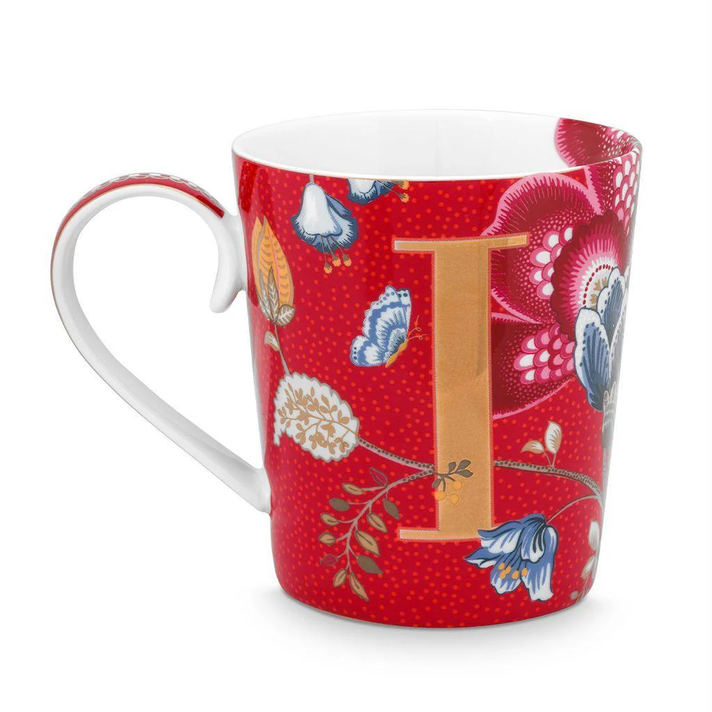 Pip Studio - Alphabet Mug Blushing Birds Red I 350ml