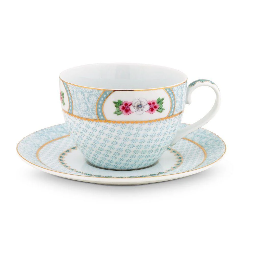 Pip Studio - Blushing Birds White Cappuccino Cup & Saucer