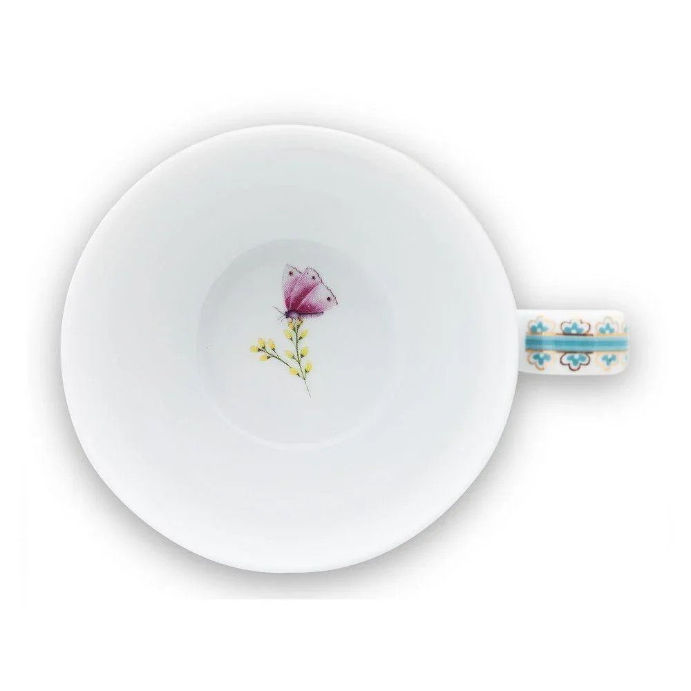 Pip Studio - Blushing Birds White Cappuccino Cup & Saucer - Image 2