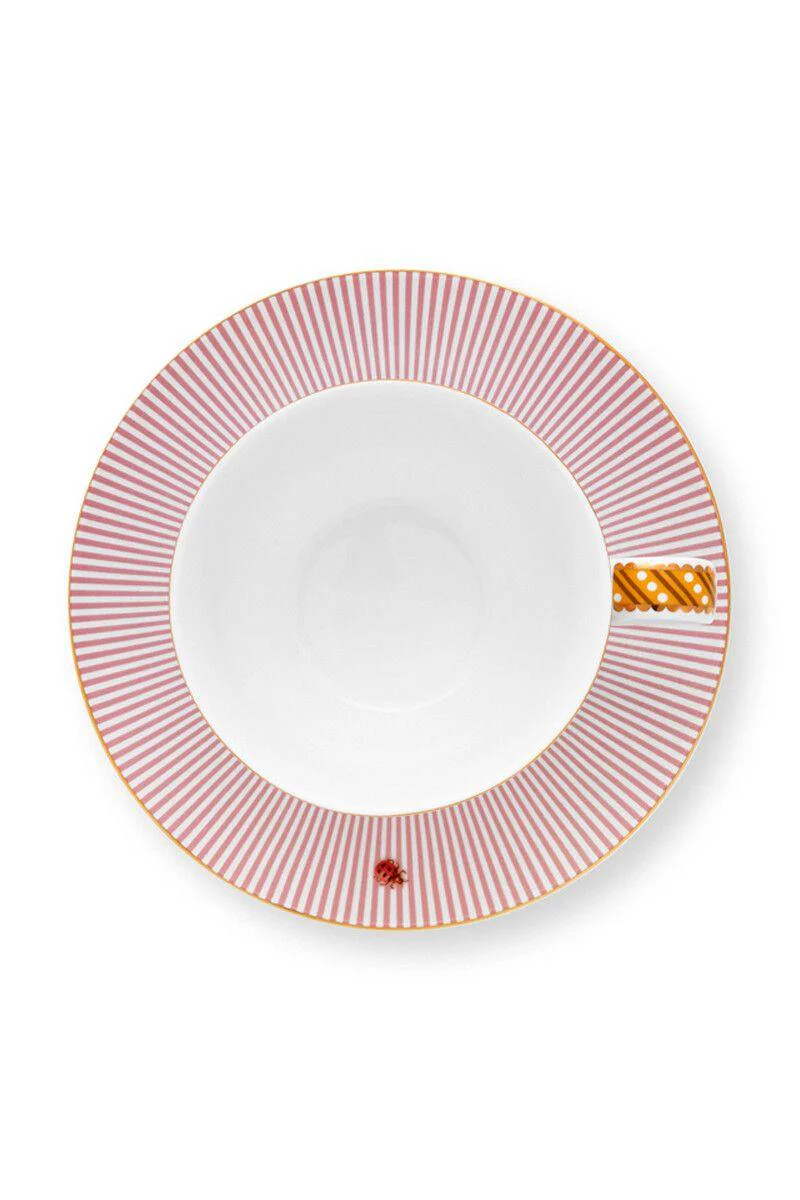Pip Studio - La Majorelle Set of 2 Cappuccino Cups & Saucers - Pink (280ml) - Image 3