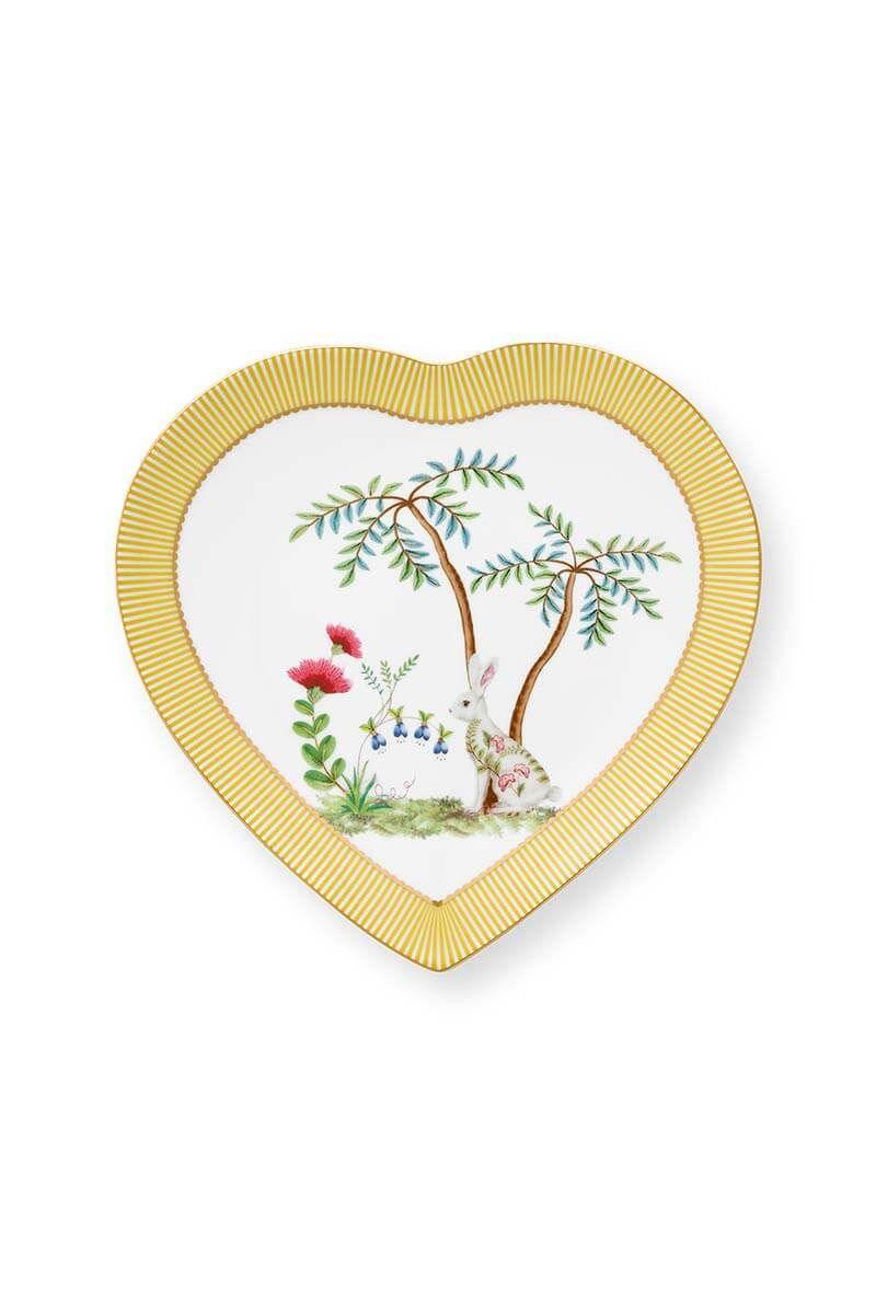 Pip Studio - La Majorelle Set of 2 Heart Shape Plates - Yellow (21.5cm) - Image 2