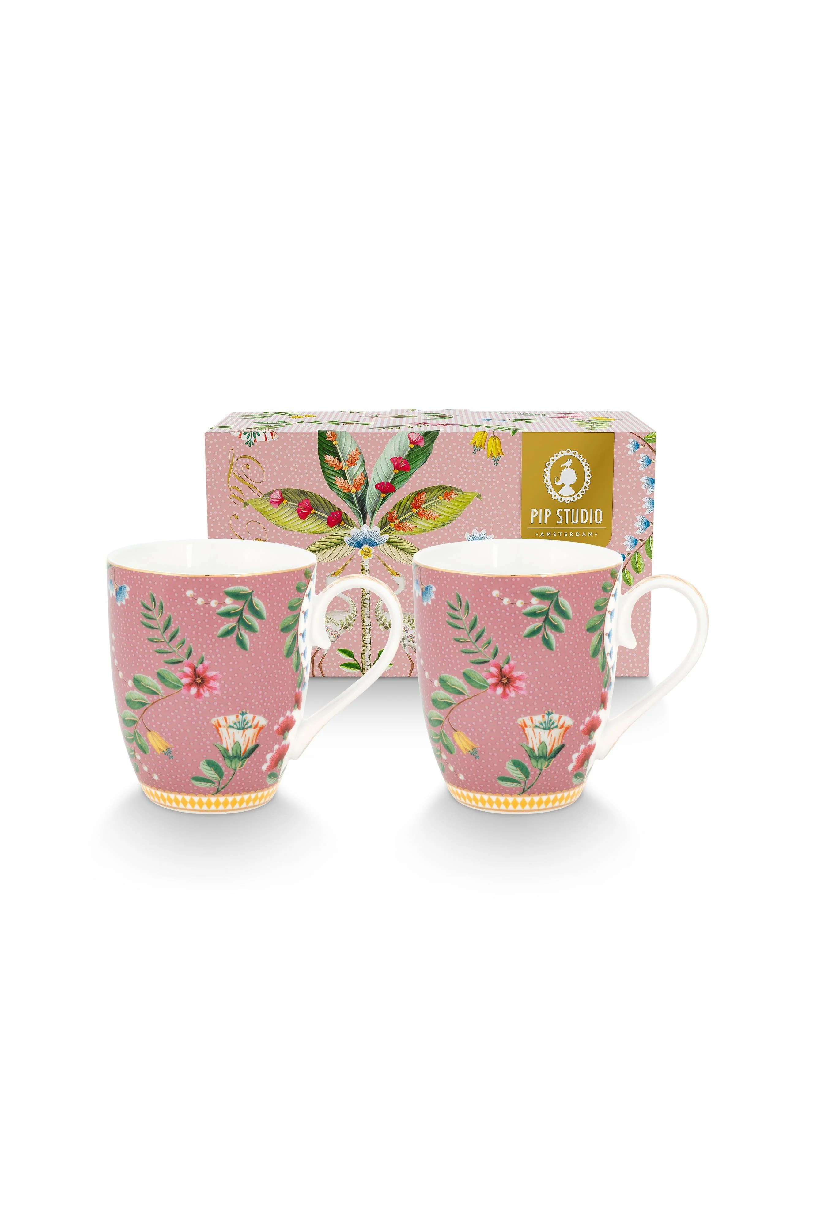 Pip Studio - Large La Majorelle Pink 350ml Mug (Set of 2 ) - Image 4