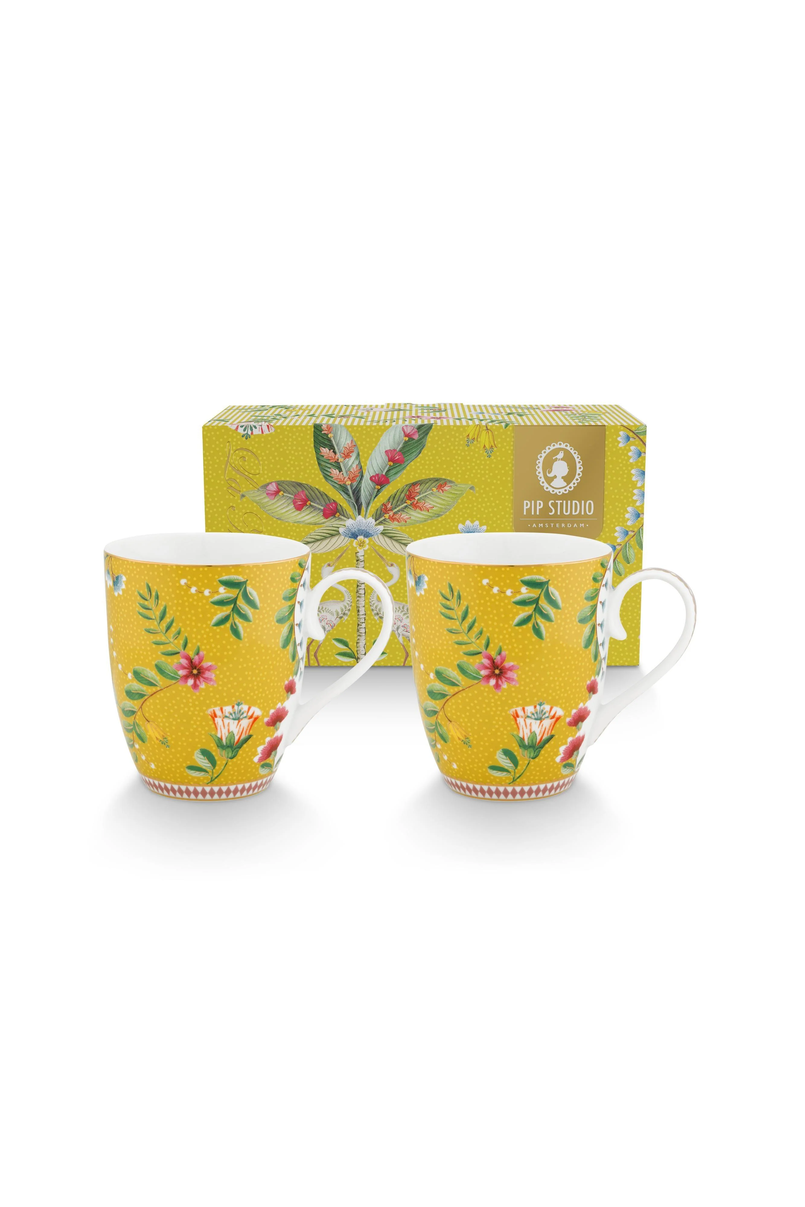 Pip Studio - Large La Majorelle Set of 2 Mug - Yellow (350ml) - Image 5