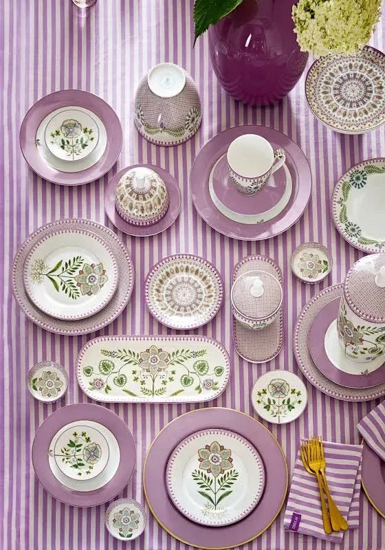 Pip Studio - Lily & Lotus Espresso Cups & Saucers - Lilac (Set of 2) - Image 2