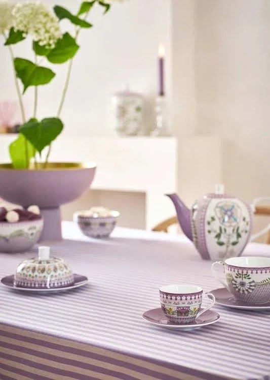 Pip Studio - Lily & Lotus Espresso Cups & Saucers - Lilac (Set of 2) - Image 3