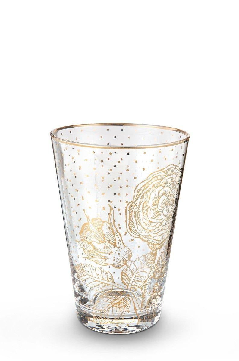 Pip Studio - Longdrink Glass Royal Golden Flower
