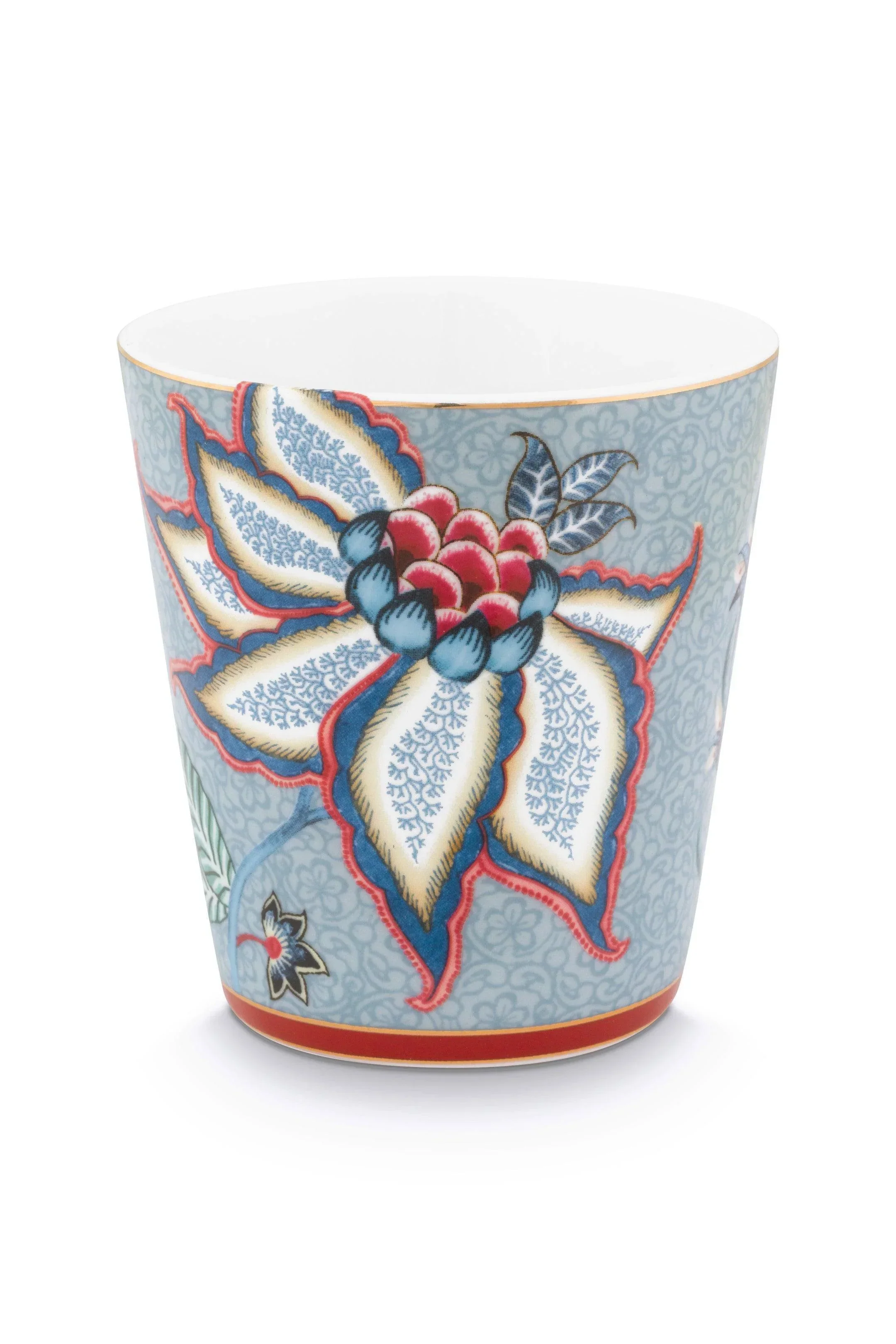 Pip Studio - Mug Giftset (No Ear) Oriental Flower Festival Blue (230ml) - Image 4