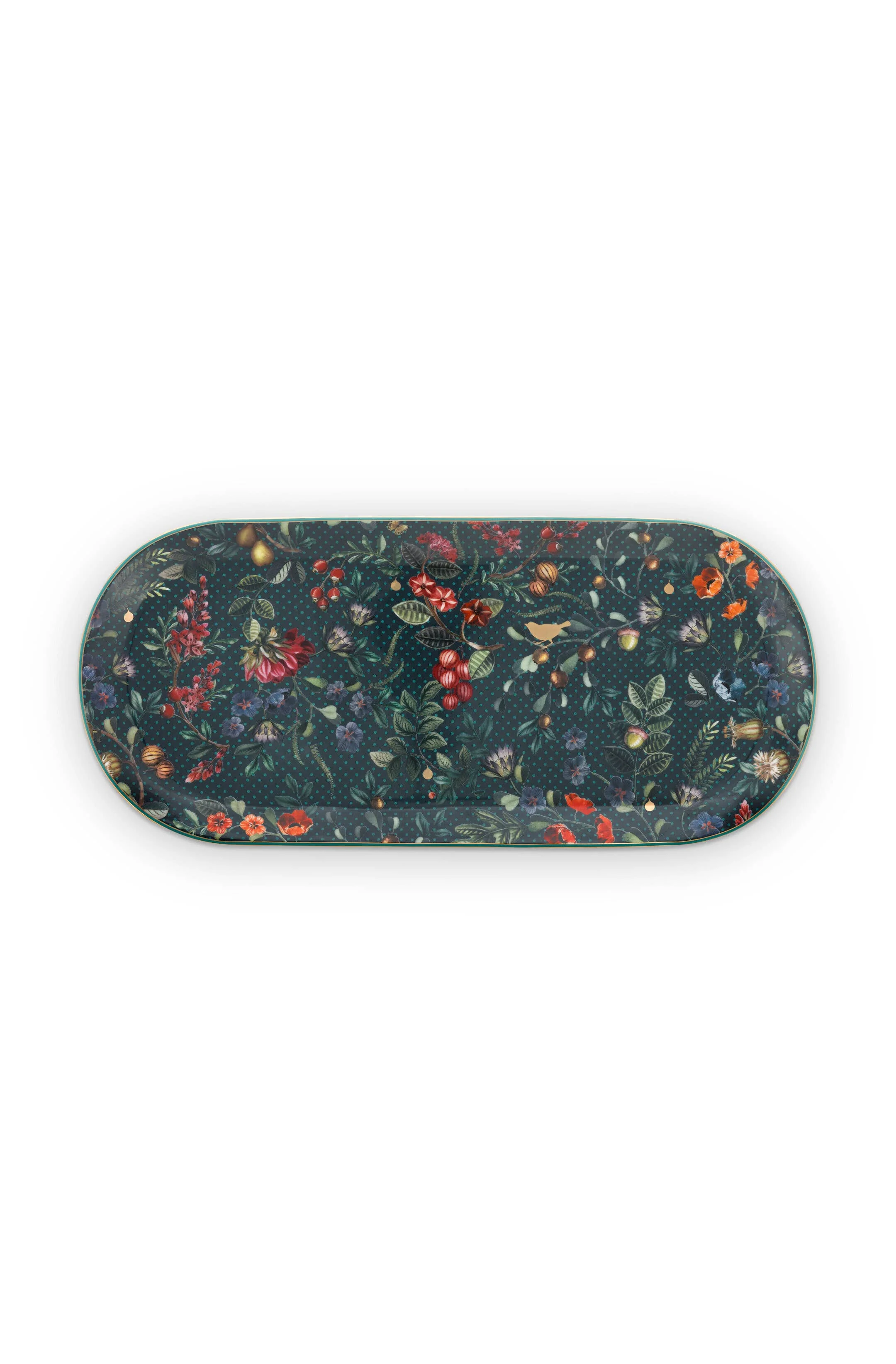 Pip Studio - Rectangular Cake Tray Winter Wonderland Dark Blue